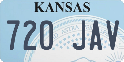 KS license plate 720JAV