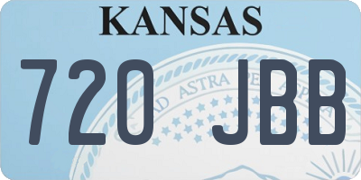 KS license plate 720JBB