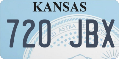 KS license plate 720JBX