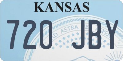 KS license plate 720JBY