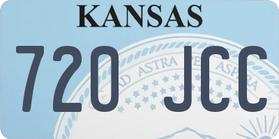 KS license plate 720JCC