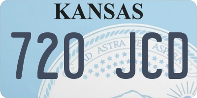KS license plate 720JCD