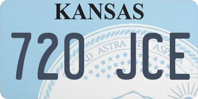 KS license plate 720JCE
