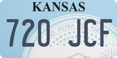 KS license plate 720JCF