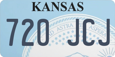 KS license plate 720JCJ