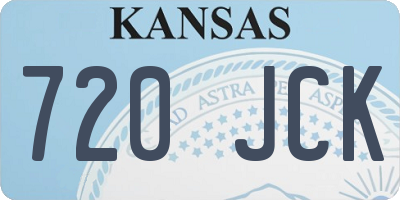 KS license plate 720JCK