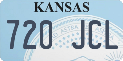 KS license plate 720JCL