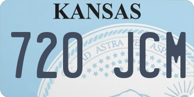 KS license plate 720JCM