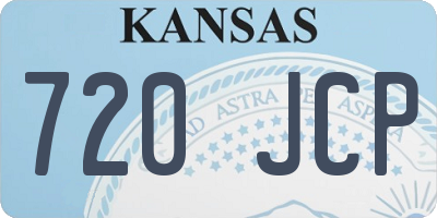 KS license plate 720JCP