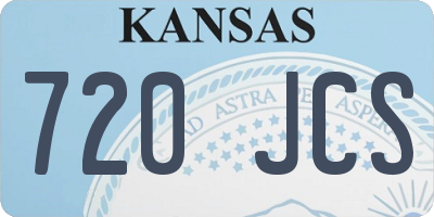 KS license plate 720JCS