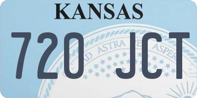 KS license plate 720JCT
