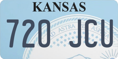 KS license plate 720JCU