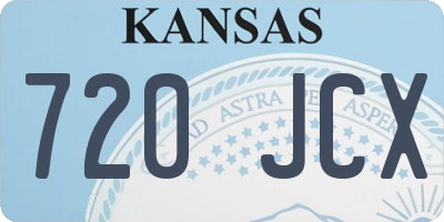 KS license plate 720JCX