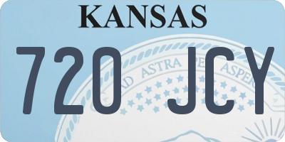 KS license plate 720JCY