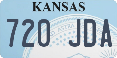 KS license plate 720JDA