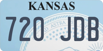 KS license plate 720JDB
