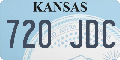 KS license plate 720JDC