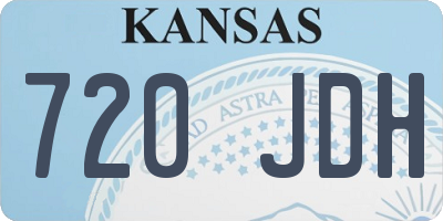 KS license plate 720JDH