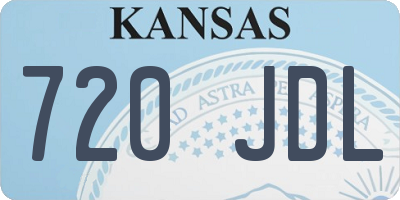 KS license plate 720JDL