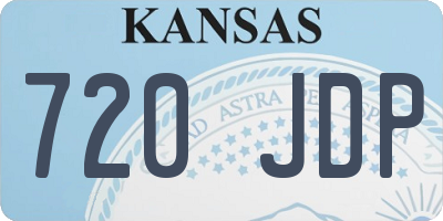 KS license plate 720JDP