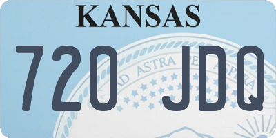 KS license plate 720JDQ