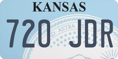 KS license plate 720JDR