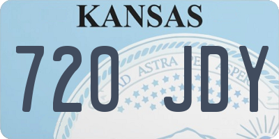 KS license plate 720JDY