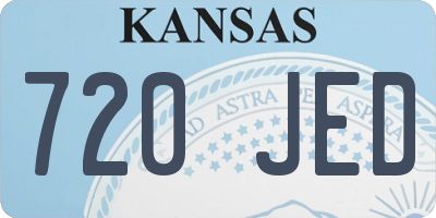 KS license plate 720JED