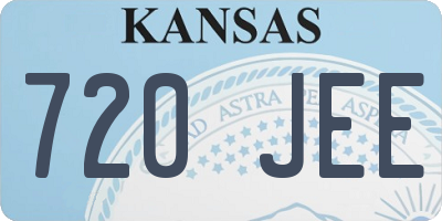 KS license plate 720JEE