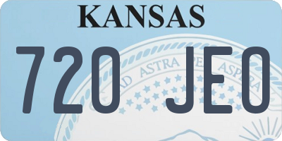 KS license plate 720JEO