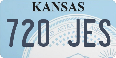 KS license plate 720JES