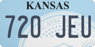 KS license plate 720JEU