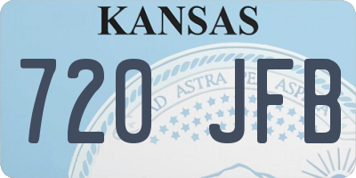 KS license plate 720JFB