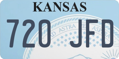 KS license plate 720JFD