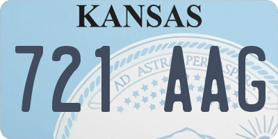 KS license plate 721AAG