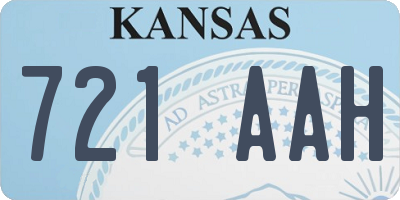KS license plate 721AAH
