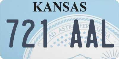 KS license plate 721AAL