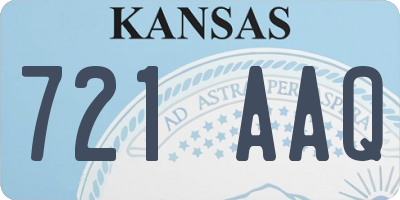 KS license plate 721AAQ