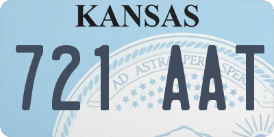 KS license plate 721AAT