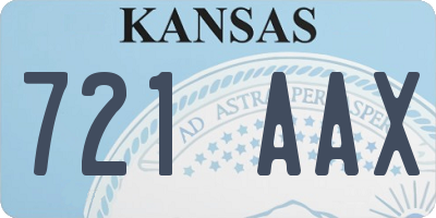 KS license plate 721AAX