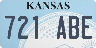 KS license plate 721ABE