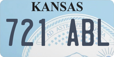 KS license plate 721ABL