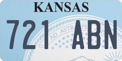 KS license plate 721ABN