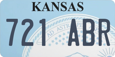 KS license plate 721ABR
