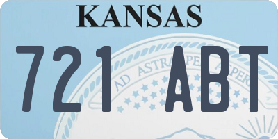 KS license plate 721ABT