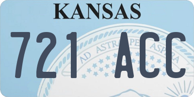 KS license plate 721ACC