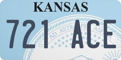 KS license plate 721ACE