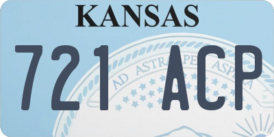 KS license plate 721ACP
