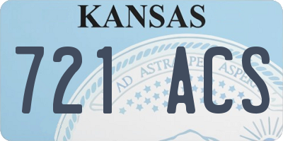 KS license plate 721ACS
