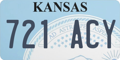 KS license plate 721ACY